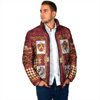 Zodiac Signs Padded Jacket The Fire Element Baroque Hearts Card