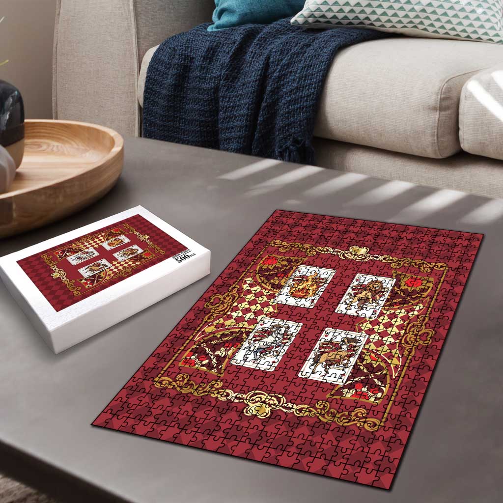 Zodiac Signs Puzzle The Fire Element Baroque Hearts Card