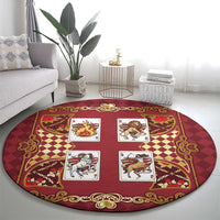 Zodiac Signs Round Carpet The Fire Element Baroque Hearts Card