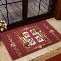 Zodiac Signs Rubber Doormat The Fire Element Baroque Hearts Card