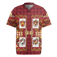 Zodiac Signs Rugby Jersey The Fire Element Baroque Hearts Card