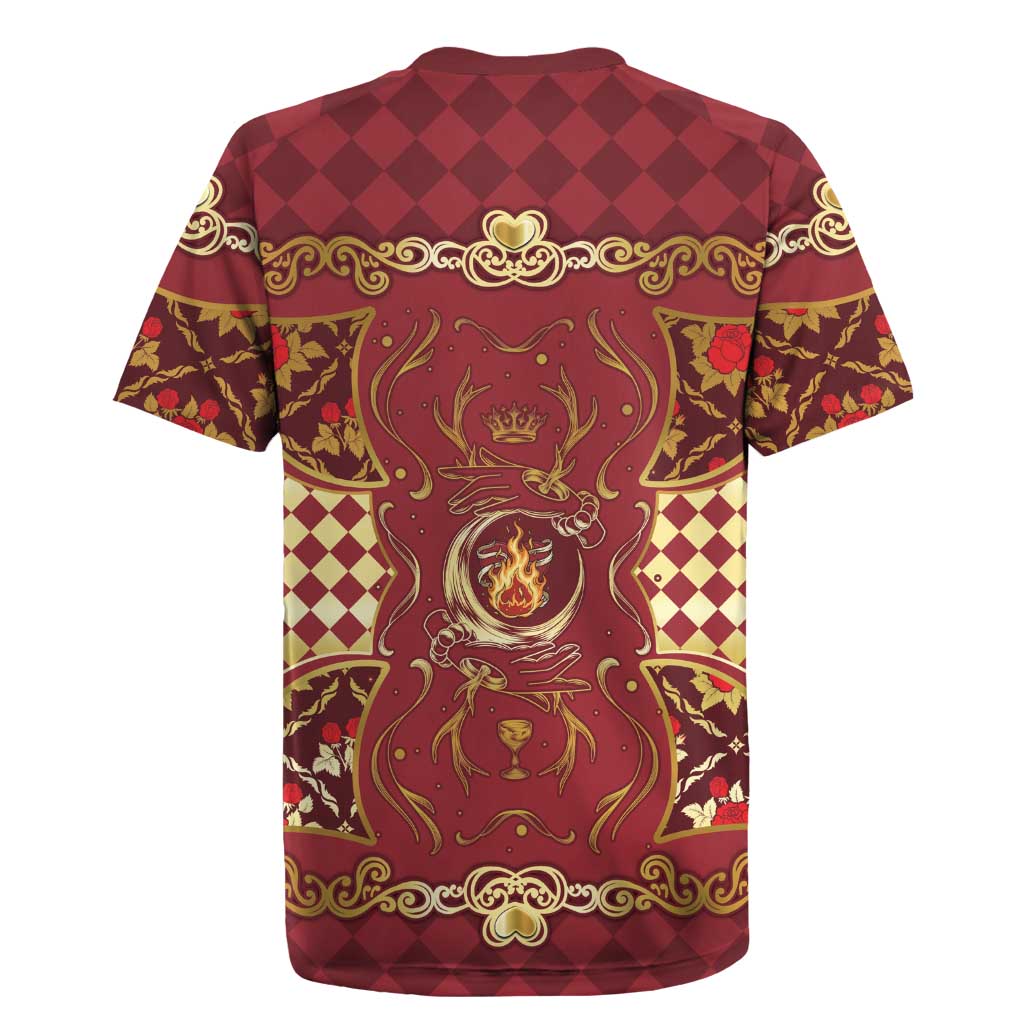 Zodiac Signs Rugby Jersey The Fire Element Baroque Hearts Card