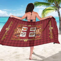 Zodiac Signs Sarong The Fire Element Baroque Hearts Card
