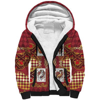 Zodiac Signs Sherpa Hoodie The Fire Element Baroque Hearts Card