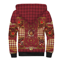 Zodiac Signs Sherpa Hoodie The Fire Element Baroque Hearts Card