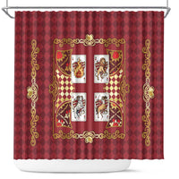 Zodiac Signs Shower Curtain The Fire Element Baroque Hearts Card