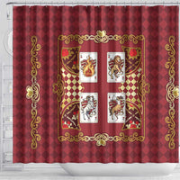 Zodiac Signs Shower Curtain The Fire Element Baroque Hearts Card