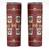 Zodiac Signs Skinny Tumbler The Fire Element Baroque Hearts Card