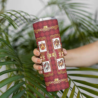 Zodiac Signs Skinny Tumbler The Fire Element Baroque Hearts Card