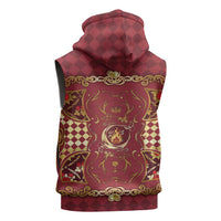 Zodiac Signs Sleeveless Hoodie The Fire Element Baroque Hearts Card