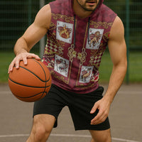 Zodiac Signs Sleeveless Hoodie The Fire Element Baroque Hearts Card