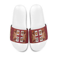 Zodiac Signs Slide Sandals The Fire Element Baroque Hearts Card