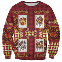 Zodiac Signs Sweatshirt The Fire Element Baroque Hearts Card