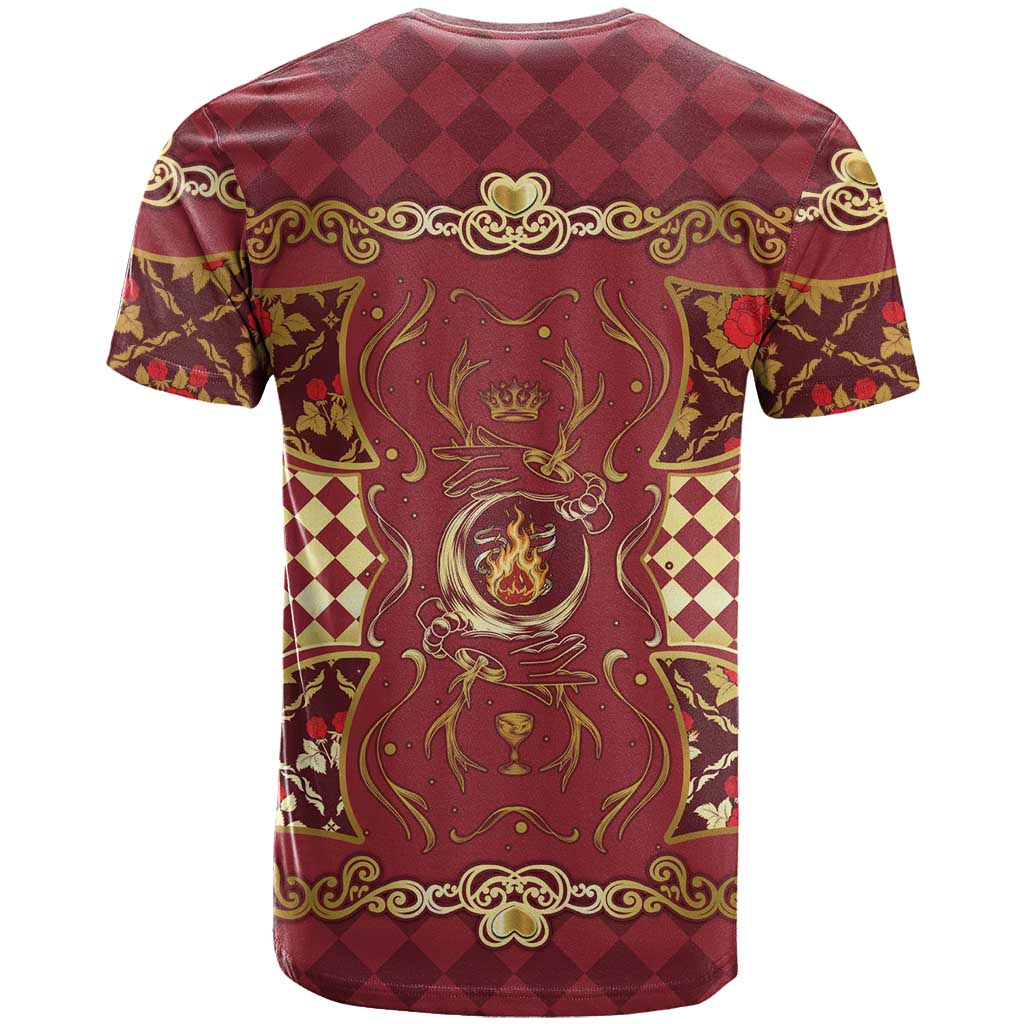 Zodiac Signs T Shirt The Fire Element Baroque Hearts Card