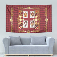 Zodiac Signs Tapestry The Fire Element Baroque Hearts Card