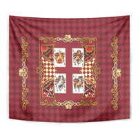 Zodiac Signs Tapestry The Fire Element Baroque Hearts Card