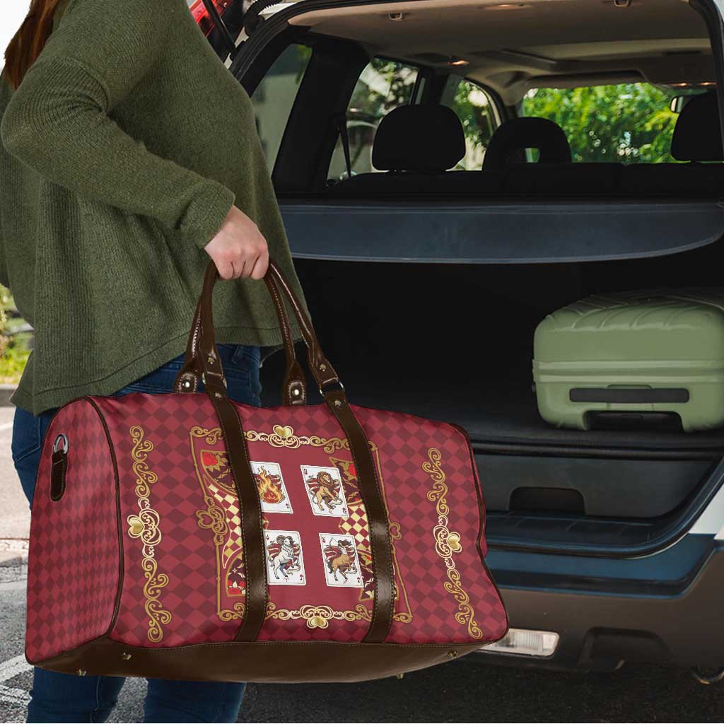 Zodiac Signs Travel Bag The Fire Element Baroque Hearts Card