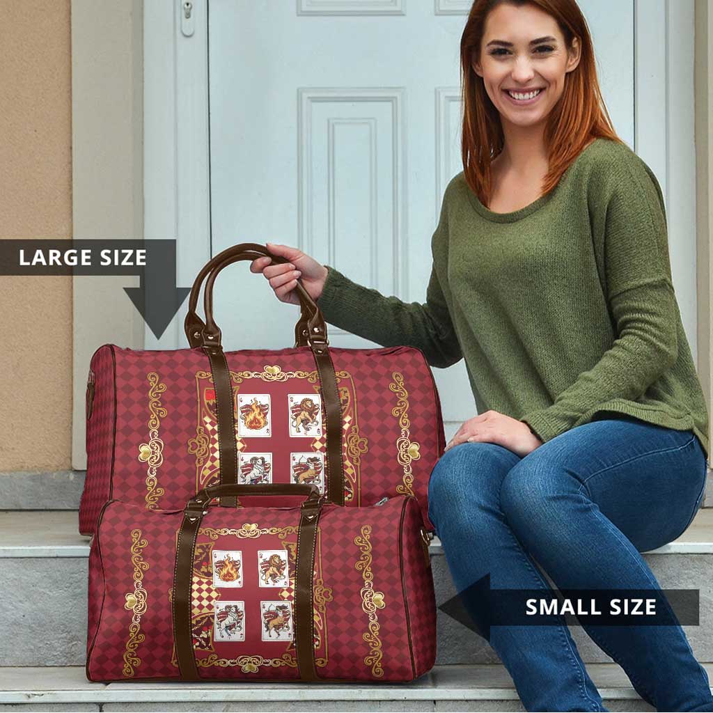 Zodiac Signs Travel Bag The Fire Element Baroque Hearts Card