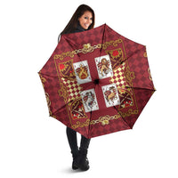 Zodiac Signs Umbrella The Fire Element Baroque Hearts Card