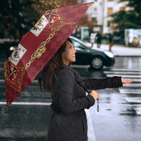 Zodiac Signs Umbrella The Fire Element Baroque Hearts Card