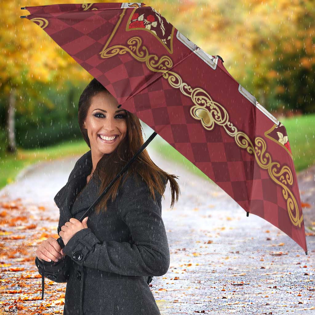 Zodiac Signs Umbrella The Fire Element Baroque Hearts Card