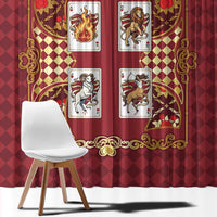 Zodiac Signs Window Curtain The Fire Element Baroque Hearts Card