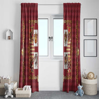 Zodiac Signs Window Curtain The Fire Element Baroque Hearts Card