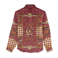 Zodiac Signs Women Casual Shirt The Fire Element Baroque Hearts Card