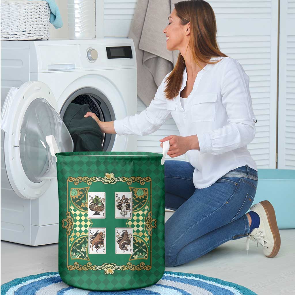 Zodiac Signs Laundry Basket The Earth Element Baroque Spades Card