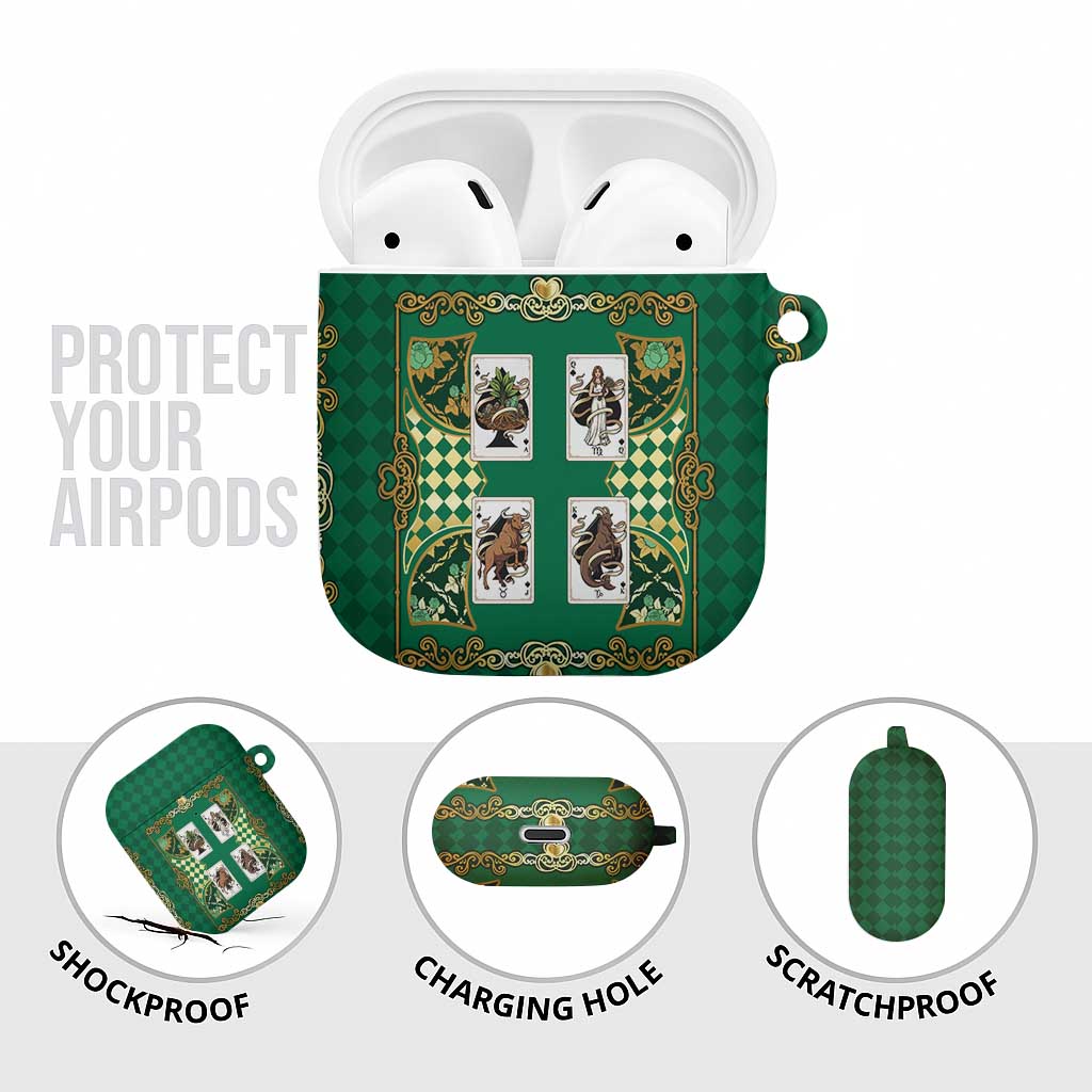 Zodiac Signs AirPods Case The Earth Element Baroque Spades Card