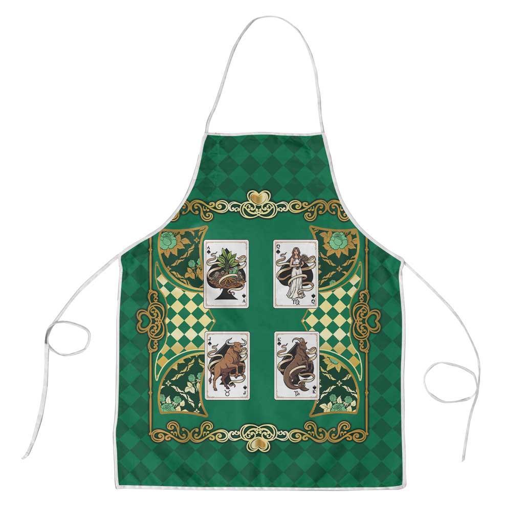 Zodiac Signs Apron The Earth Element Baroque Spades Card