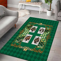 Zodiac Signs Area Rug The Earth Element Baroque Spades Card