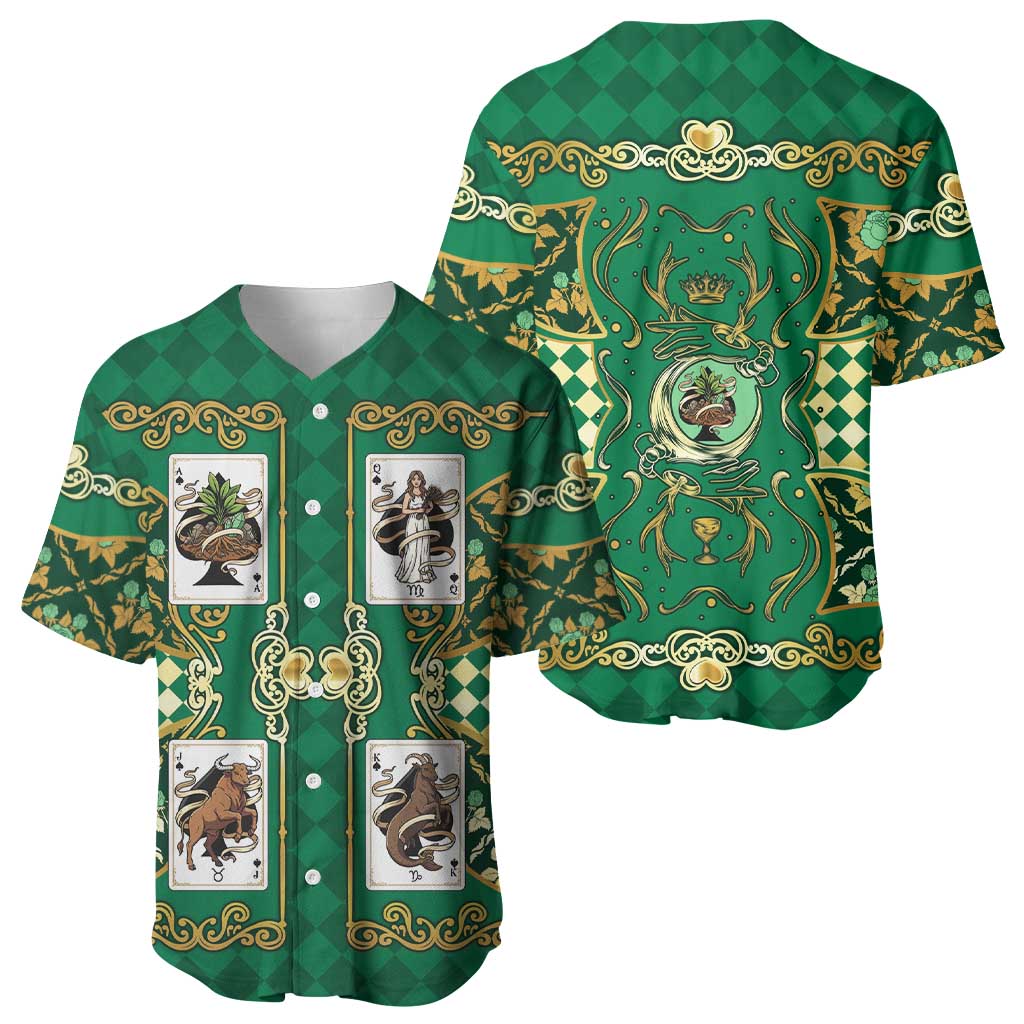 Zodiac Signs Baseball Jersey The Earth Element Baroque Spades Card