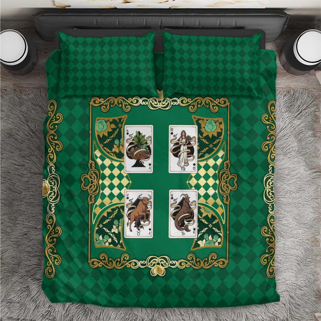 Zodiac Signs Bedding Set The Earth Element Baroque Spades Card