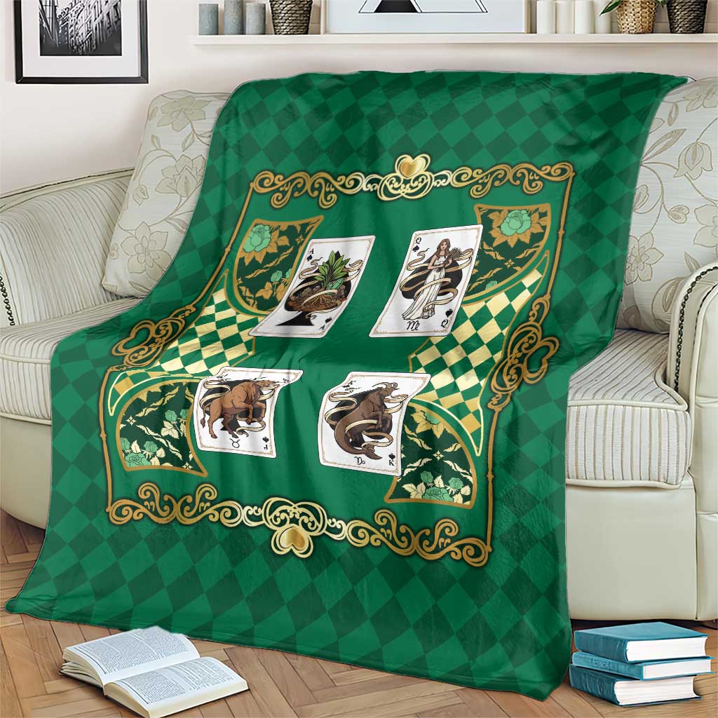 Zodiac Signs Blanket The Earth Element Baroque Spades Card