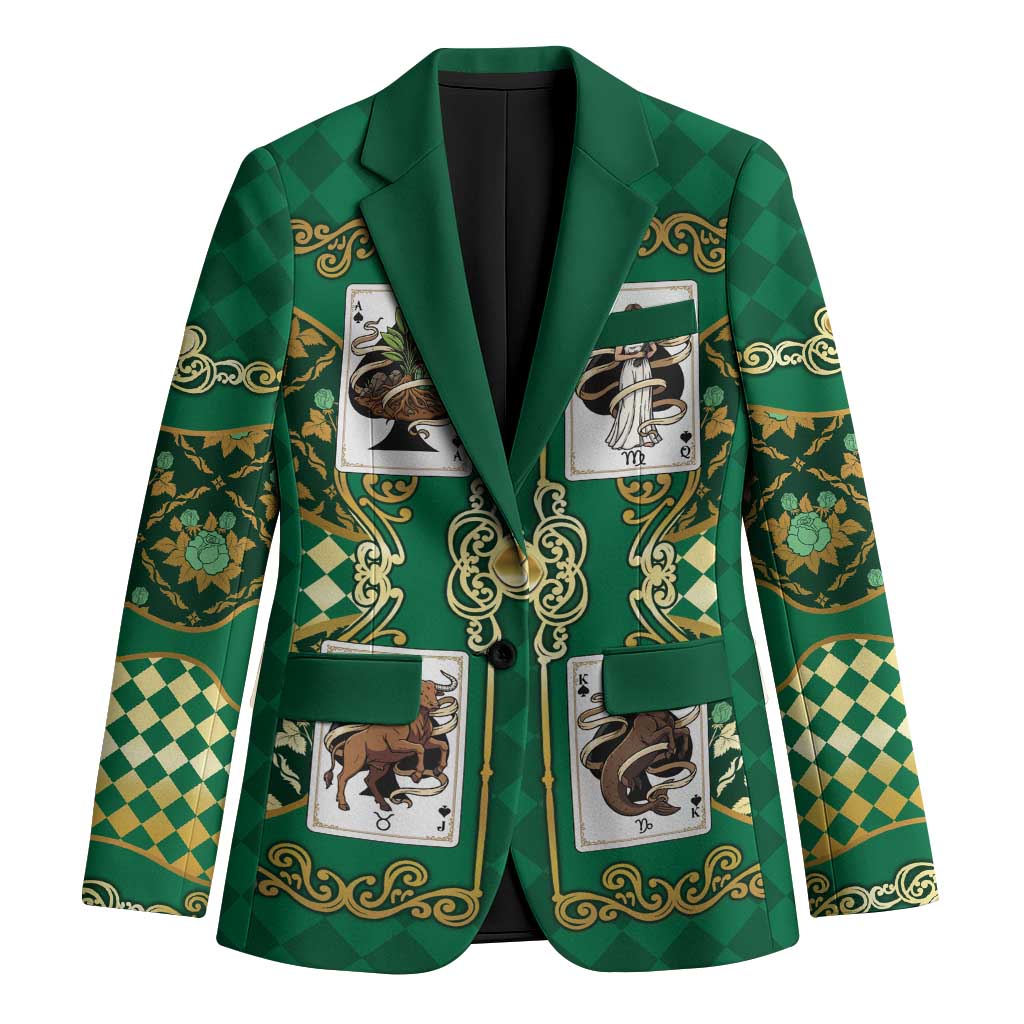 Zodiac Signs Blazer The Earth Element Baroque Spades Card