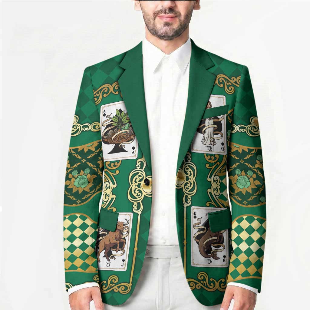 Zodiac Signs Blazer The Earth Element Baroque Spades Card