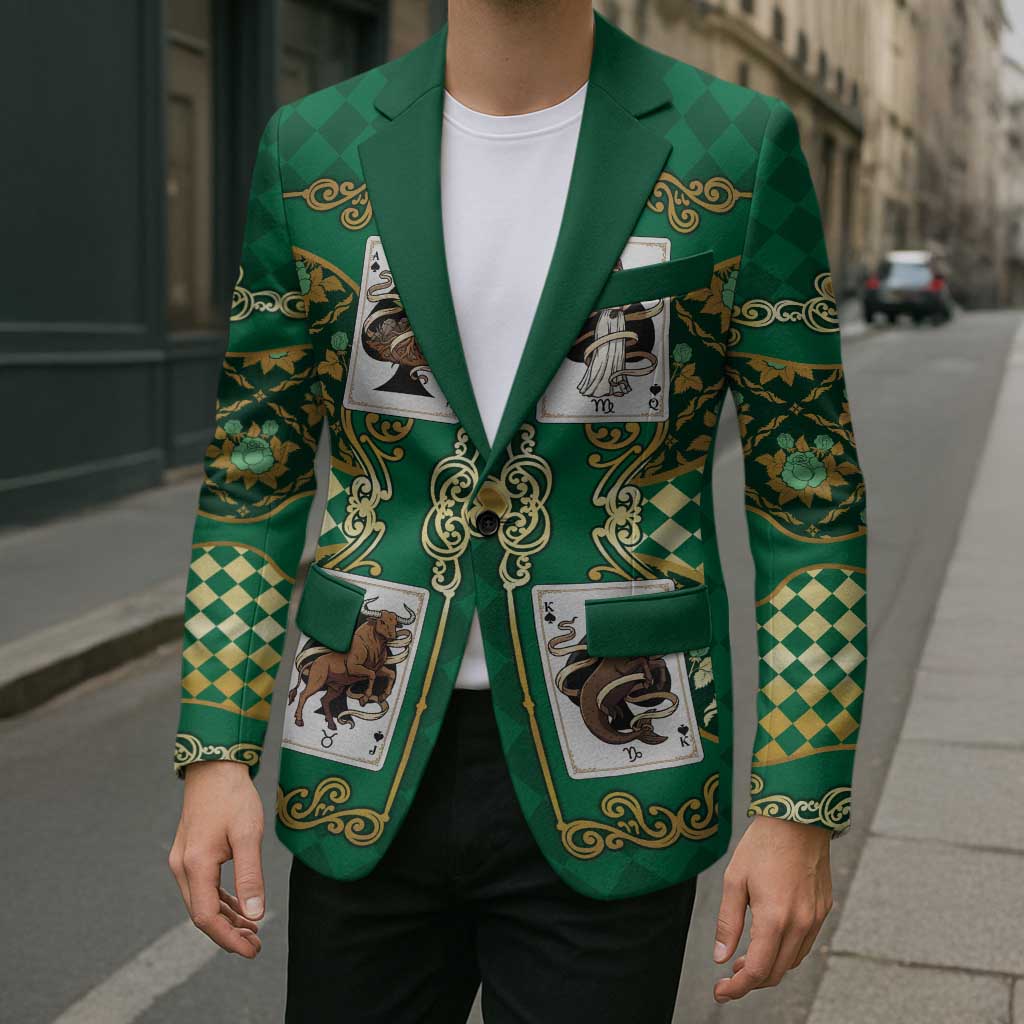 Zodiac Signs Blazer The Earth Element Baroque Spades Card