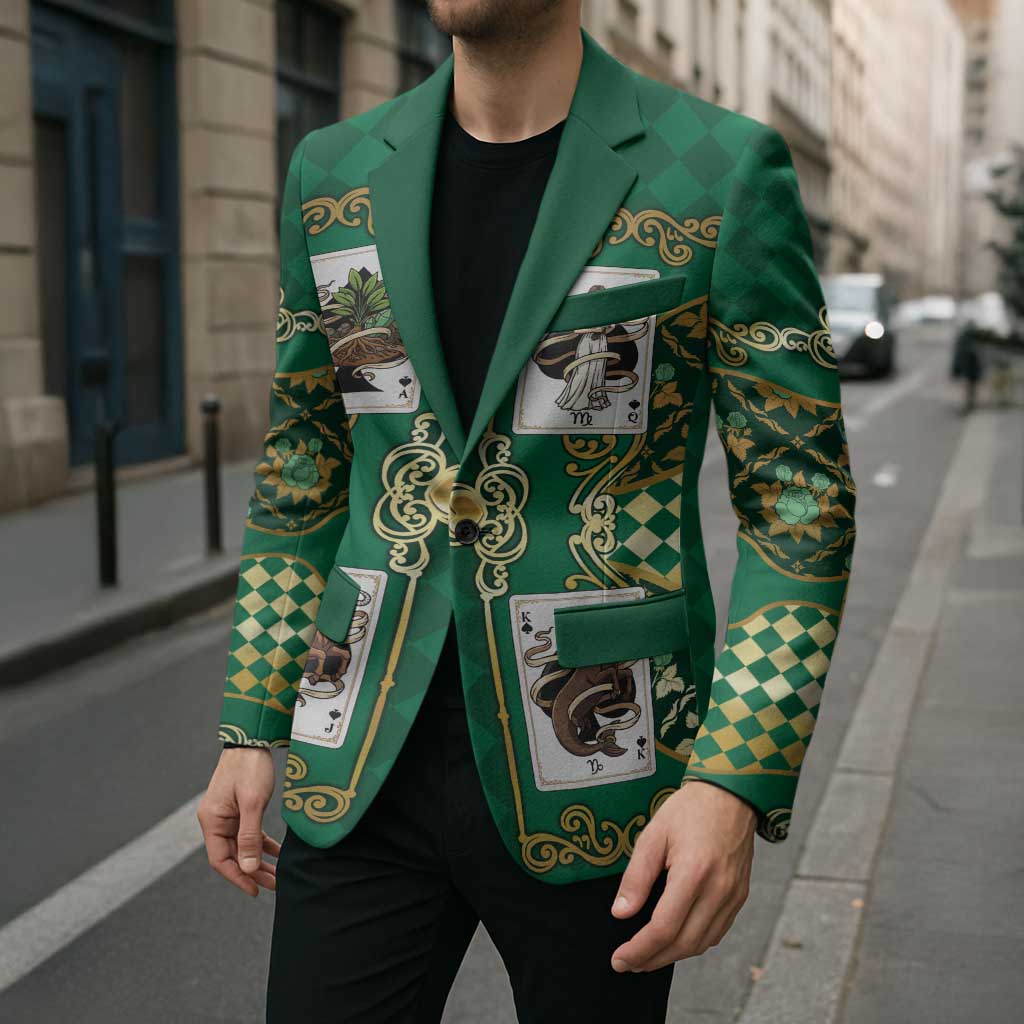 Zodiac Signs Blazer The Earth Element Baroque Spades Card