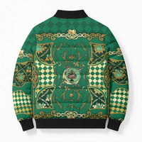 Zodiac Signs Bomber Puffer Jacket The Earth Element Baroque Spades Card
