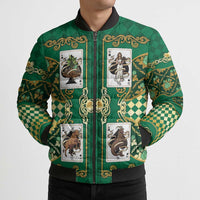 Zodiac Signs Bomber Puffer Jacket The Earth Element Baroque Spades Card