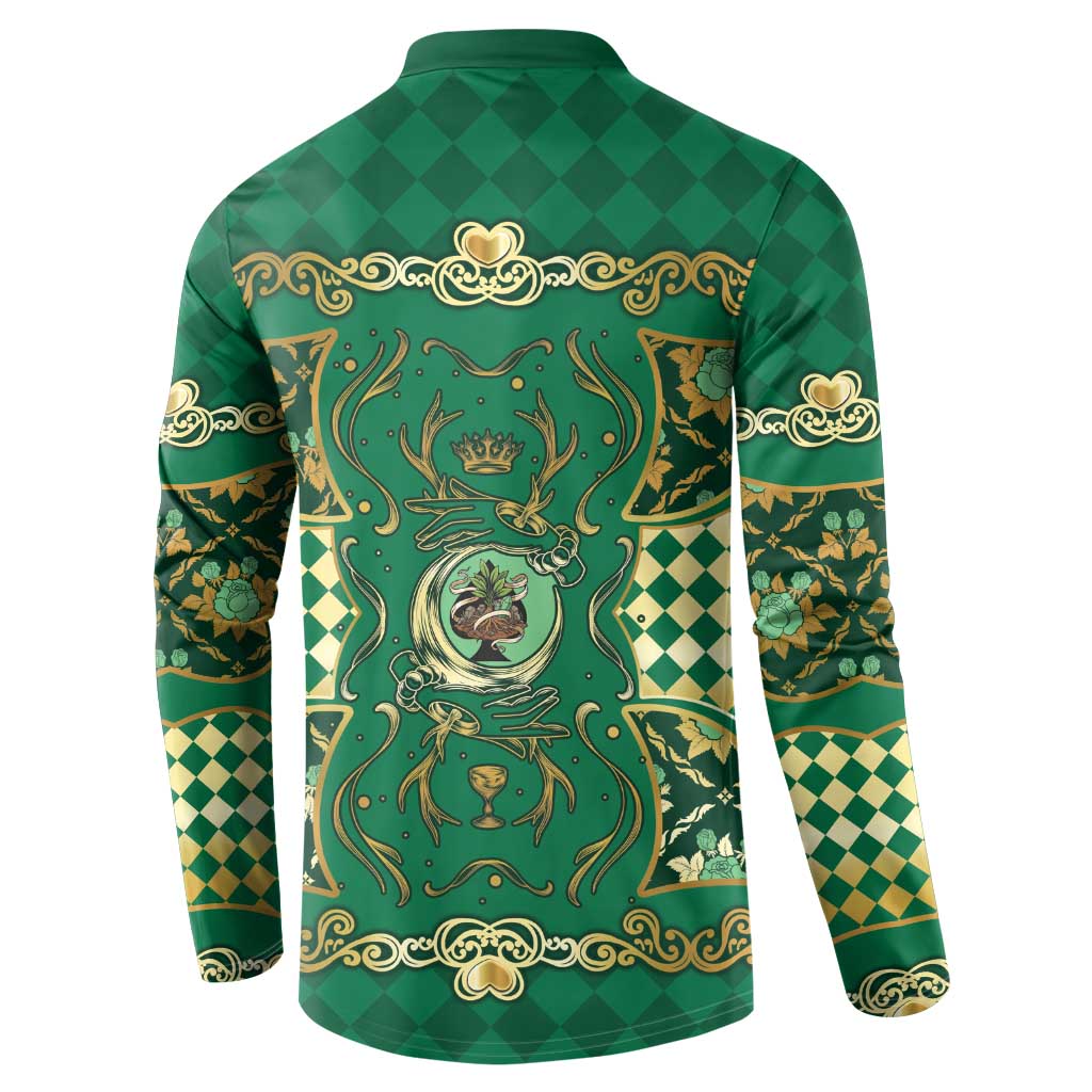 Zodiac Signs Button Sweatshirt The Earth Element Baroque Spades Card