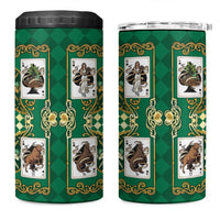 Zodiac Signs 4 in 1 Can Cooler Tumbler The Earth Element Baroque Spades Card