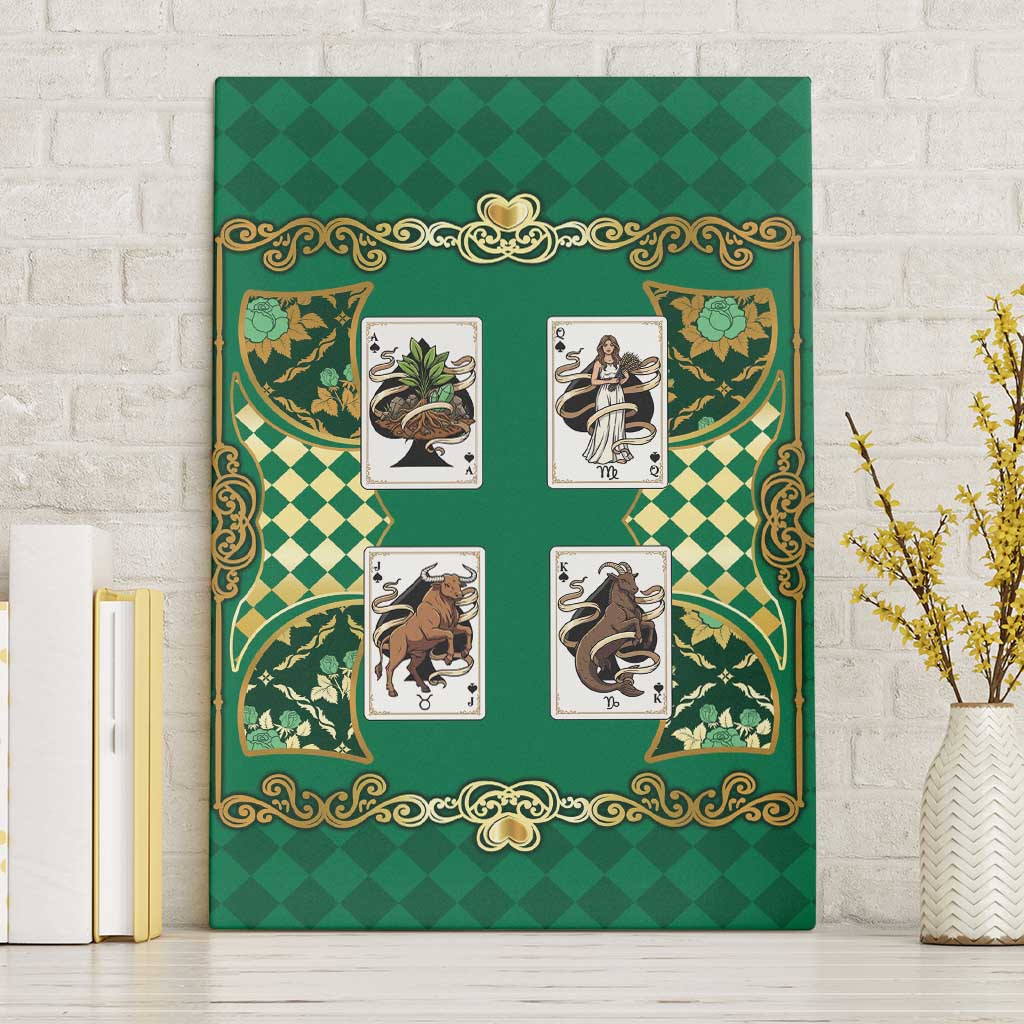Zodiac Signs Canvas Wall Art The Earth Element Baroque Spades Card