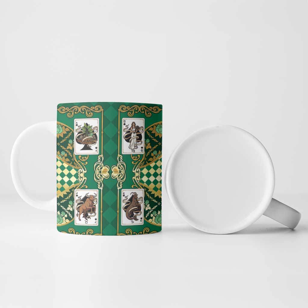 Zodiac Signs Ceramic Mug The Earth Element Baroque Spades Card