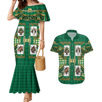 Zodiac Signs Couples Matching Mermaid Dress and Hawaiian Shirt The Earth Element Baroque Spades Card