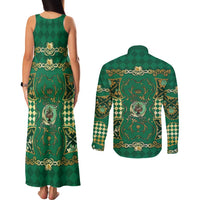 Zodiac Signs Couples Matching Tank Maxi Dress and Long Sleeve Button Shirt The Earth Element Baroque Spades Card