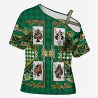 Zodiac Signs Cross Shoulder Shirt The Earth Element Baroque Spades Card