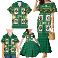 Zodiac Signs Family Matching Mermaid Dress and Hawaiian Shirt The Earth Element Baroque Spades Card