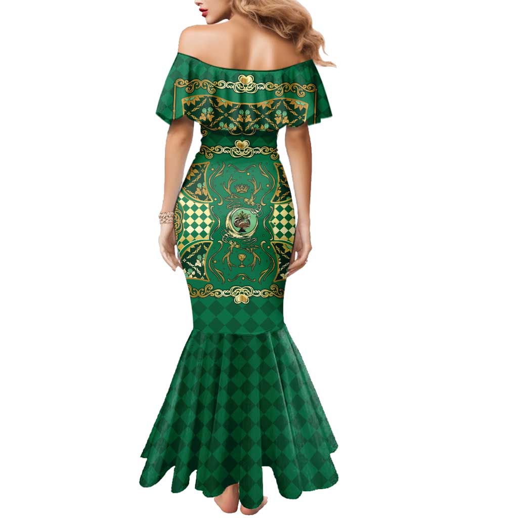 Zodiac Signs Family Matching Mermaid Dress and Hawaiian Shirt The Earth Element Baroque Spades Card